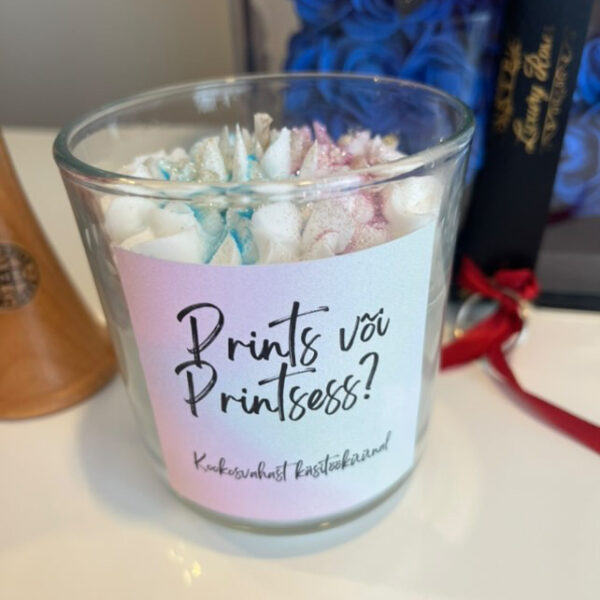 Kookosvahast Gender reveal lõhnaküünal küünlakalasis